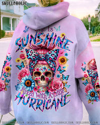 SHE IS SUNSHINE MESSY BUN ALL OVER PRINT - TYQY3011232