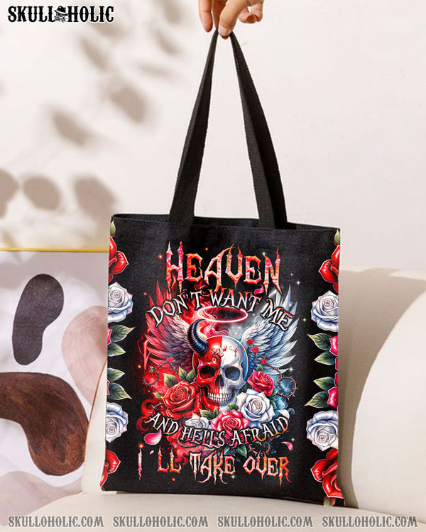 HEAVEN DON'T WANT ME TOTE BAG - TYQY3001244