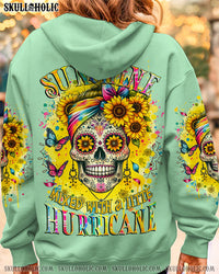 SHE IS SUNSHINE MESSY BUN ALL OVER PRINT - TYQY2111232