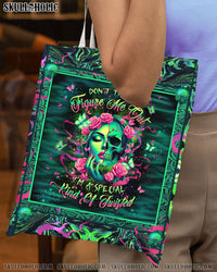 DON'T TRY TO FIGURE ME OUT SKULL TOTE BAG - YHLT2003251