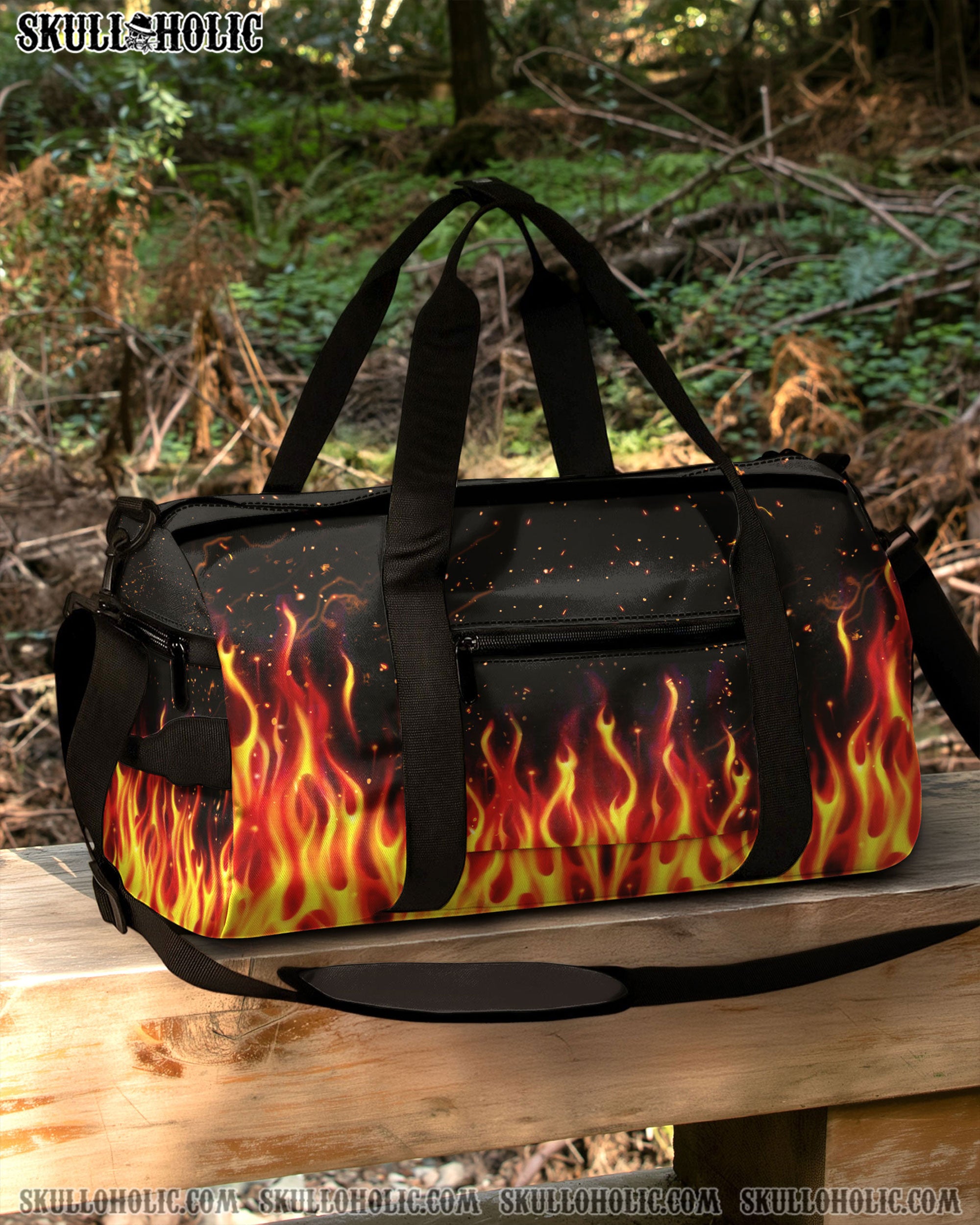 SKULL IN FIRE TRAVELLING BAG - YHHG2908255