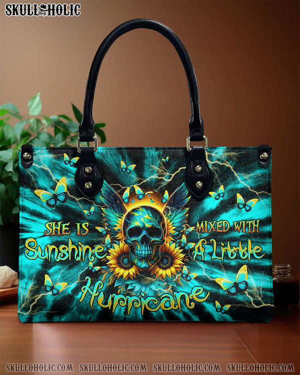 SHE IS SUNSHINE SKULL WINGS TIE DYE LEATHER HANDBAG - TLTW2506241