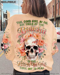 THE GOOD GIRL IN ME WATERCOLOR SKULL ALL OVER PRINT - TLTR2512234