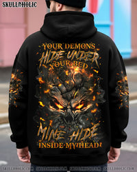 YOUR DEMONS HIDE UNDER YOUR BED SKULL ALL OVER PRINT - YHLN0710251