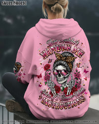 YOU COULDN'T HANDLE ME MESSY BUN ALL OVER PRINT - YHHG2611251