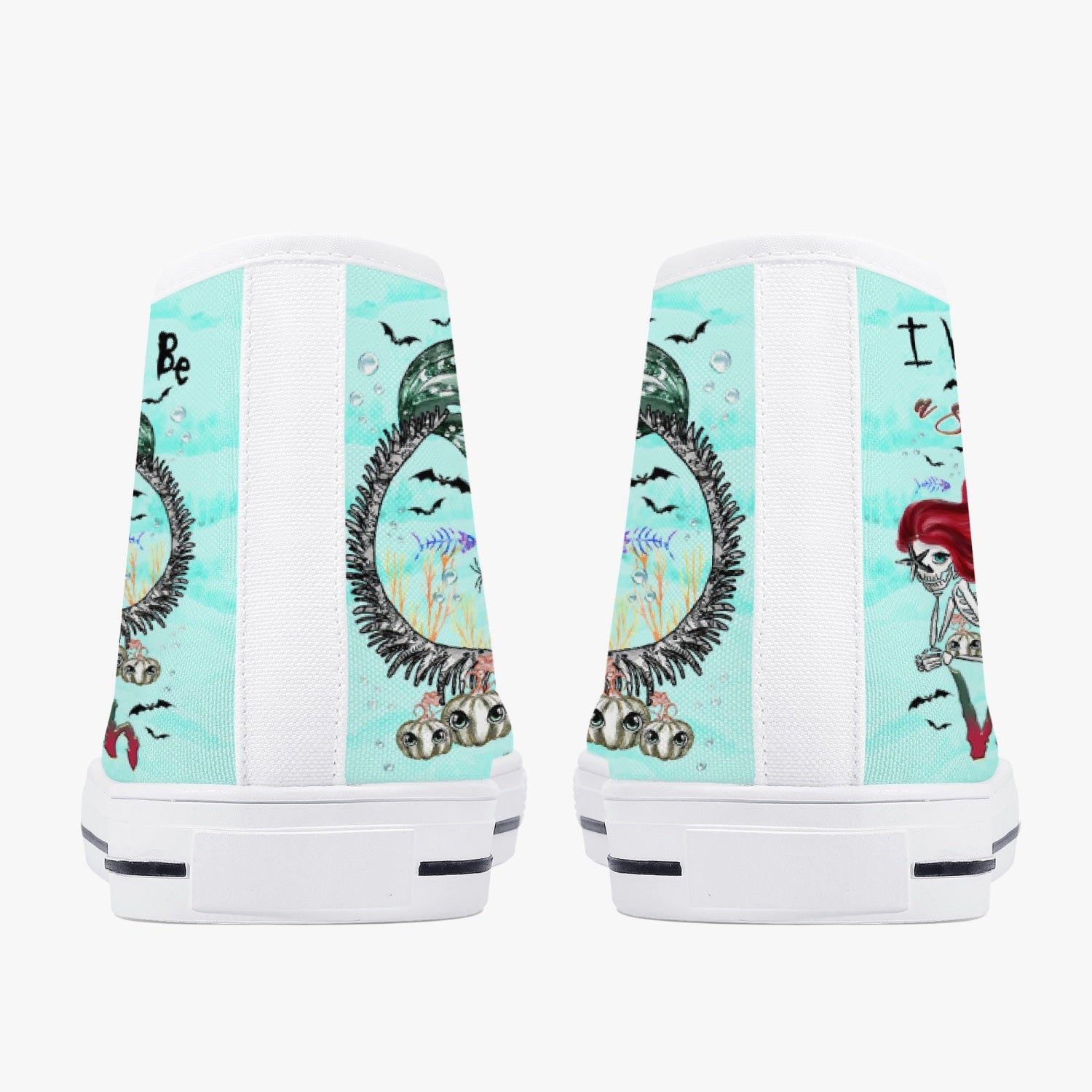 SALTY WITCH MERMAID HALLOWEEN HIGH TOP CANVAS SHOES - TLTR2808236