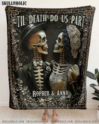 PERSONALIZED TIL DEATH DO US PART COUPLE FLEECE BLANKET - YHLT1701254