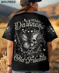 HELLO DARKNESS MY OLD FRIEND BUTTERFLY SKULL ALL OVER PRINT - TLNO2107252