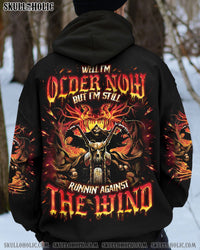 RUNNING AGAINST THE WIND BIKER SKULL ALL OVER PRINT - TLNO1207252