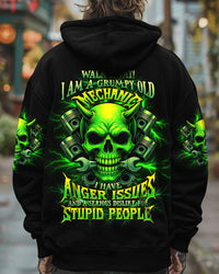 WALK AWAY I AM A GRUMPY OLD MECHANIC SKULL ALL OVER PRINT - TLTW3107251