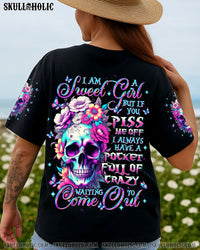 I AM A SWEET GIRL FLOWER SKULL ALL OVER PRINT  - TLNT2207254