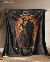 PERSONALIZED SKULL COUPLE FLEECE BLANKET - YHLT2802254
