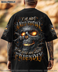 I'M NOT ANTI-SOCIAL MAD SKULL ALL OVER PRINT - YHLN0309251