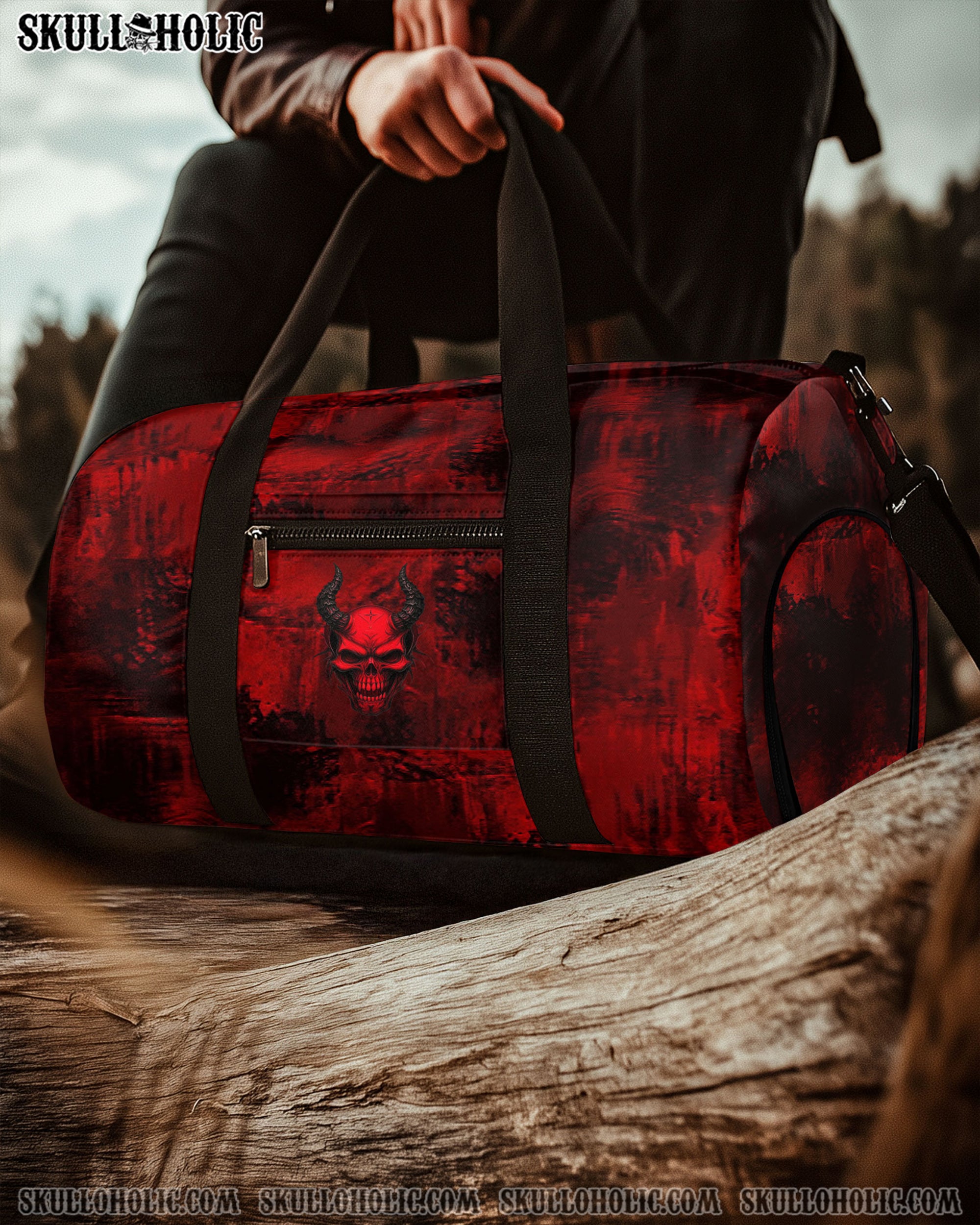 RED DEMON SKULL TRAVELLING BAG - YHLN2908255