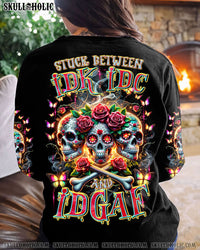 STUCK BETWEEN IDK IDC AND IDGAF ROSE SUGAR SKULL ALL OVER PRINT - TLTR0911231