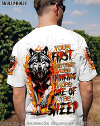 YOUR FIRST MISTAKE WOLF FIRE ALL OVER PRINT - TLNT2308251