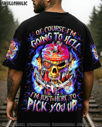 OF COURSE I'M GOING TO HELL PIRATE SKULL ALL OVER PRINT - YHLN1908251
