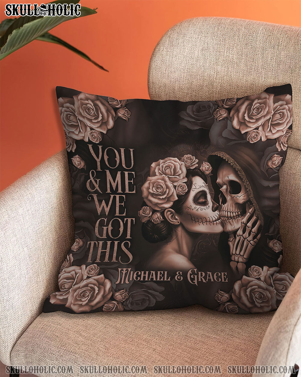 PERSONALIZED YOU AND ME WE GOT THIS COUPLE SKELETON PILLOW - TLNT0201252