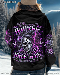 THE GOOD GIRL IN ME SKULL MESSY BUN  ALL OVER PRINT - TLNO1012241
