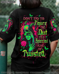 DON'T TRY TO FIGURE ME OUT SKULL LADY ALL OVER PRINT - TLTW1010251