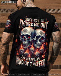 DON'T TRY TO FIGURE ME OUT SKULL FIRE ALL OVER PRINT - TLTW2309252