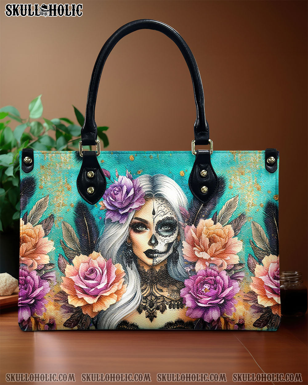 SKULL WOMAN LEATHER HANDBAG - YHHG0807244