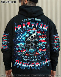 IT'S NOT HOW CRAZY I AM  SKULL ALL OVER PRINT - TLNO2207251