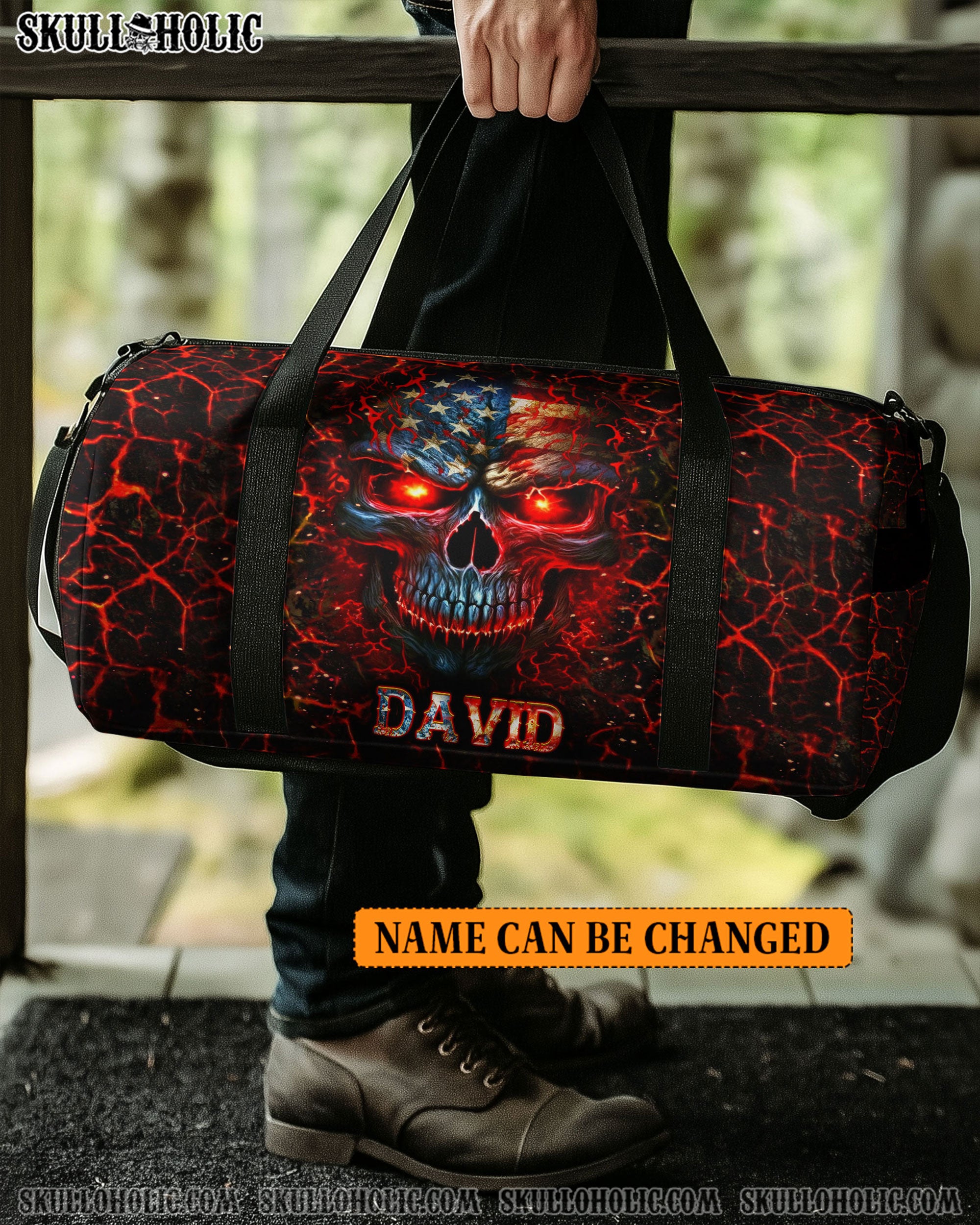 AMERICAN FLAG SKULL TRAVELLING BAG - YHHN0409255