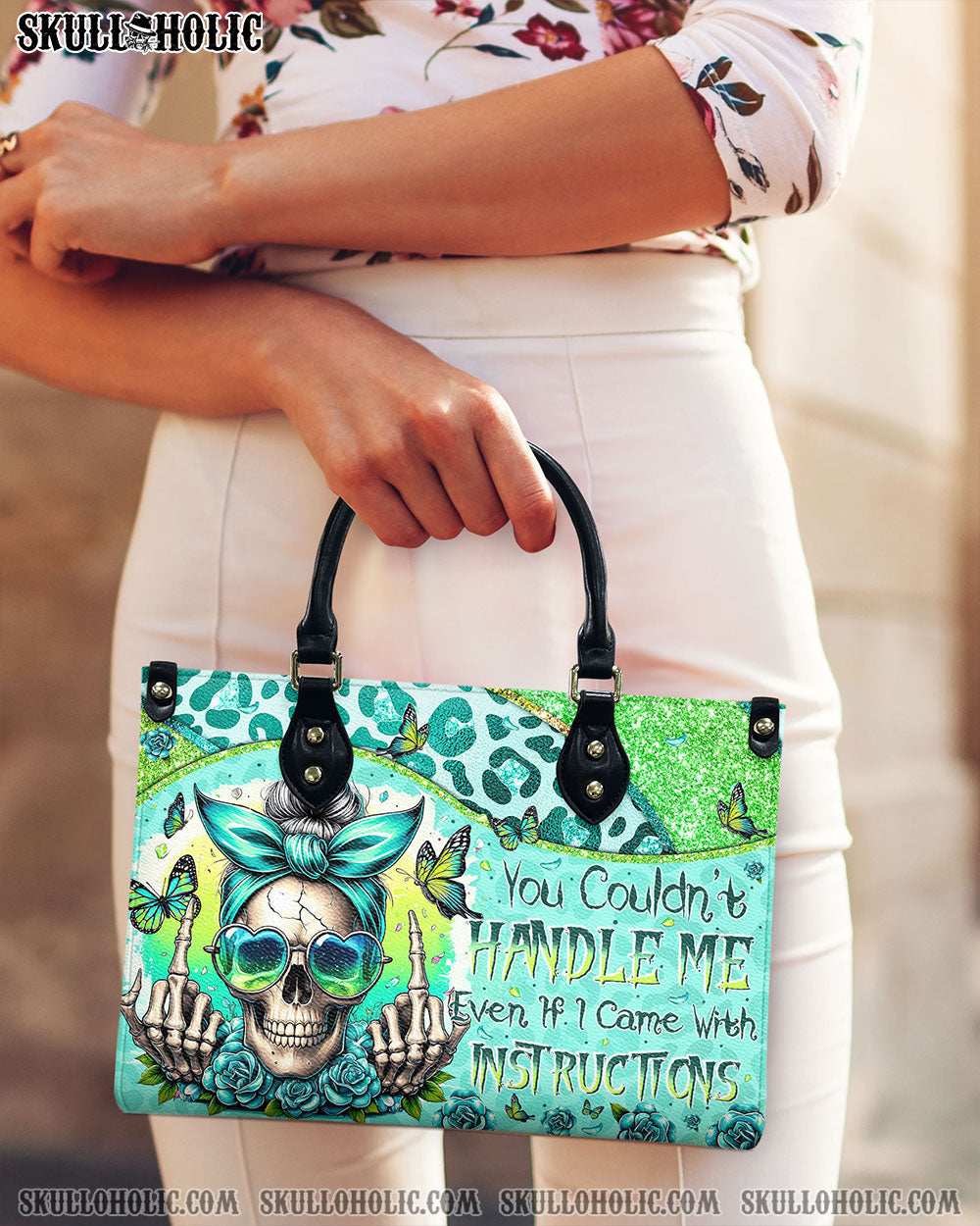 YOU COULDN'T HANDLE ME MESSY BUN TIE DYE LEATHER HANDBAG - TYTM1706242