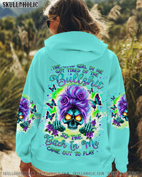 THE GOOD GIRL IN ME SKULL MESSY BUN ALL OVER PRINT - TLNZ2208241