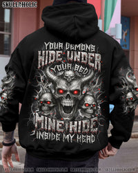 YOUR DEMONS HIDE UNDER YOUR BED SKULL ALL OVER PRINT - YHHN1806251