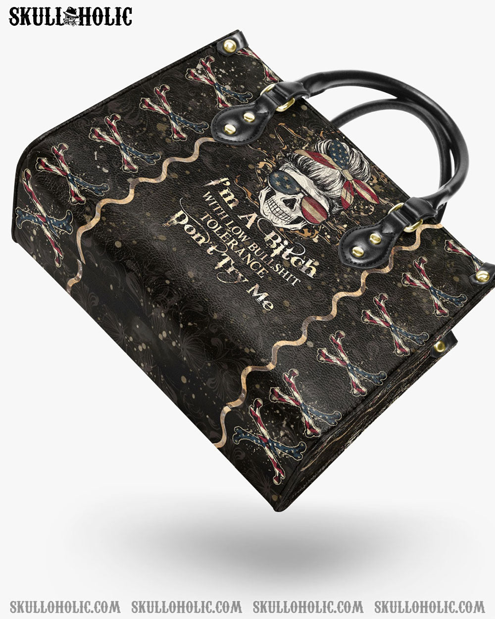 I'M A B DON'T TRY ME LEATHER HANDBAG - YHHN2803242