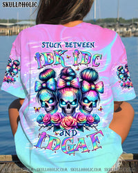 STUCK BETWEEN IDK IDC AND IDGAF MESSY BUN ALL OVER PRINT - TLTW2205246