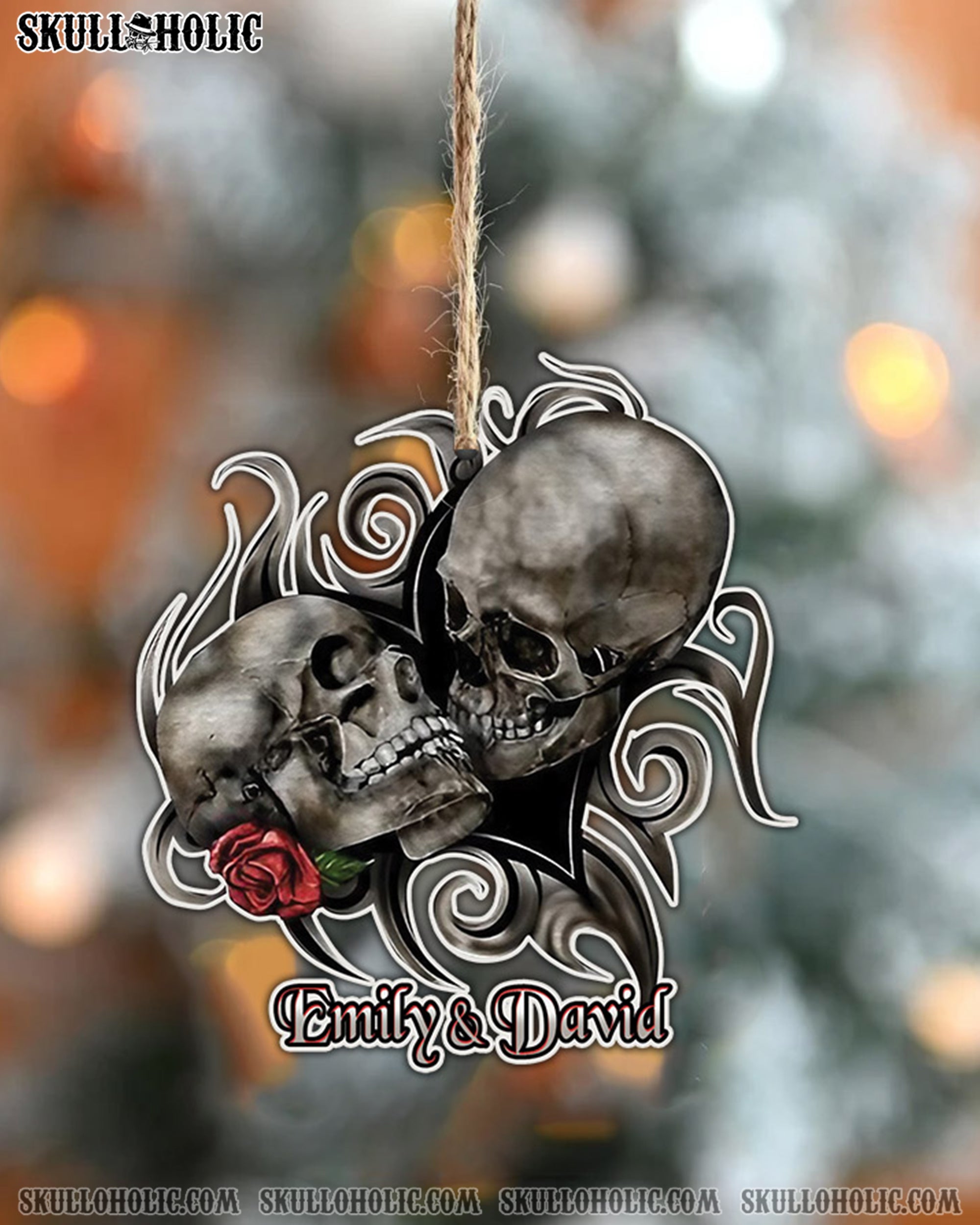 SKULL COUPLE ORNAMENT & KEYCHAIN - YHHN2608255