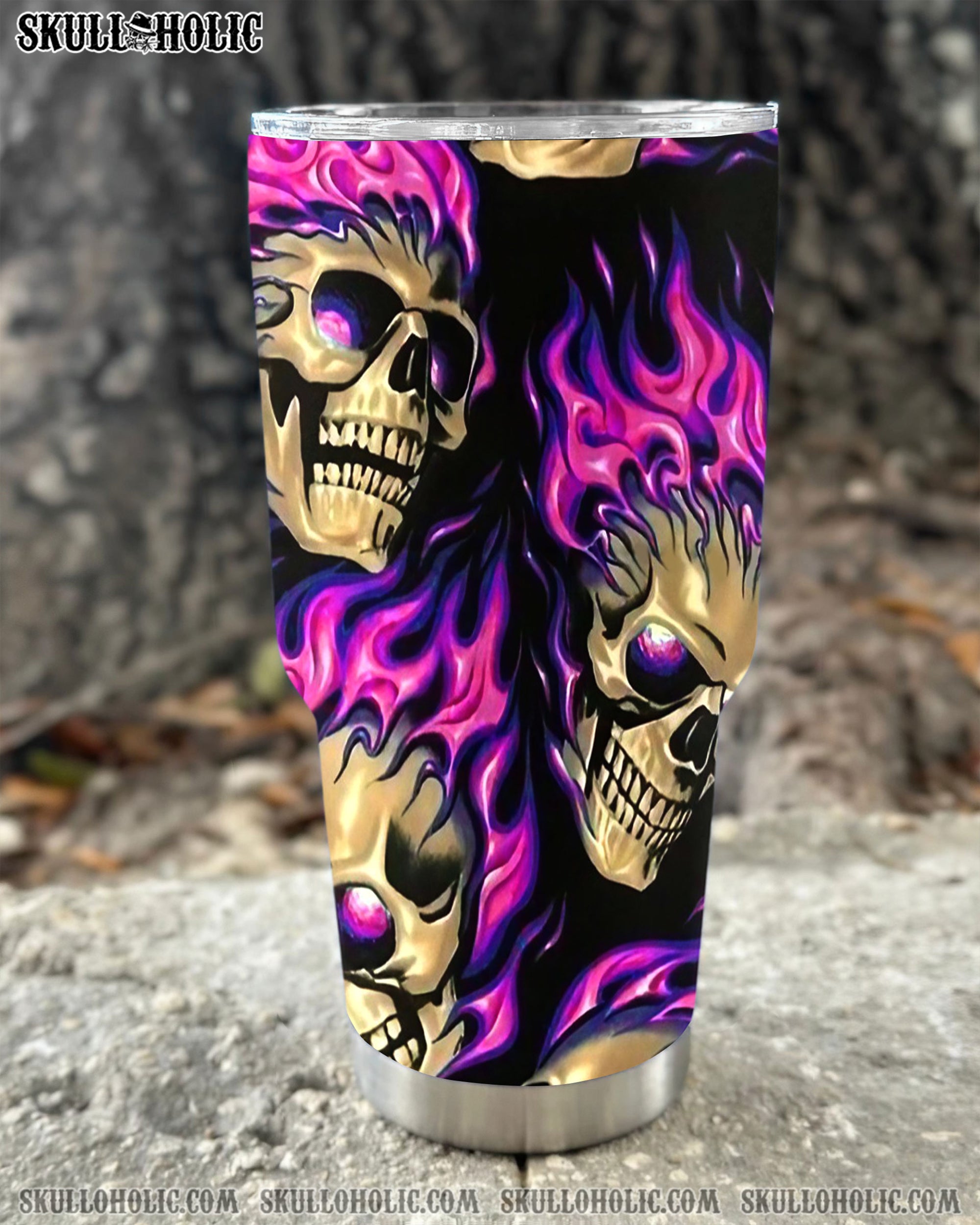 PINK FIRE SKULL TUMBLER - YHLT2608254