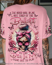 THE GOOD GIRL IN ME MESSY BUN SKULL ALL OVER PRINT - TLNT0506243