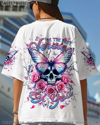 BE THE BEST VERSION OF YOU BUTTERFLY SKULL ALL OVER PRINT - TLNT3005254