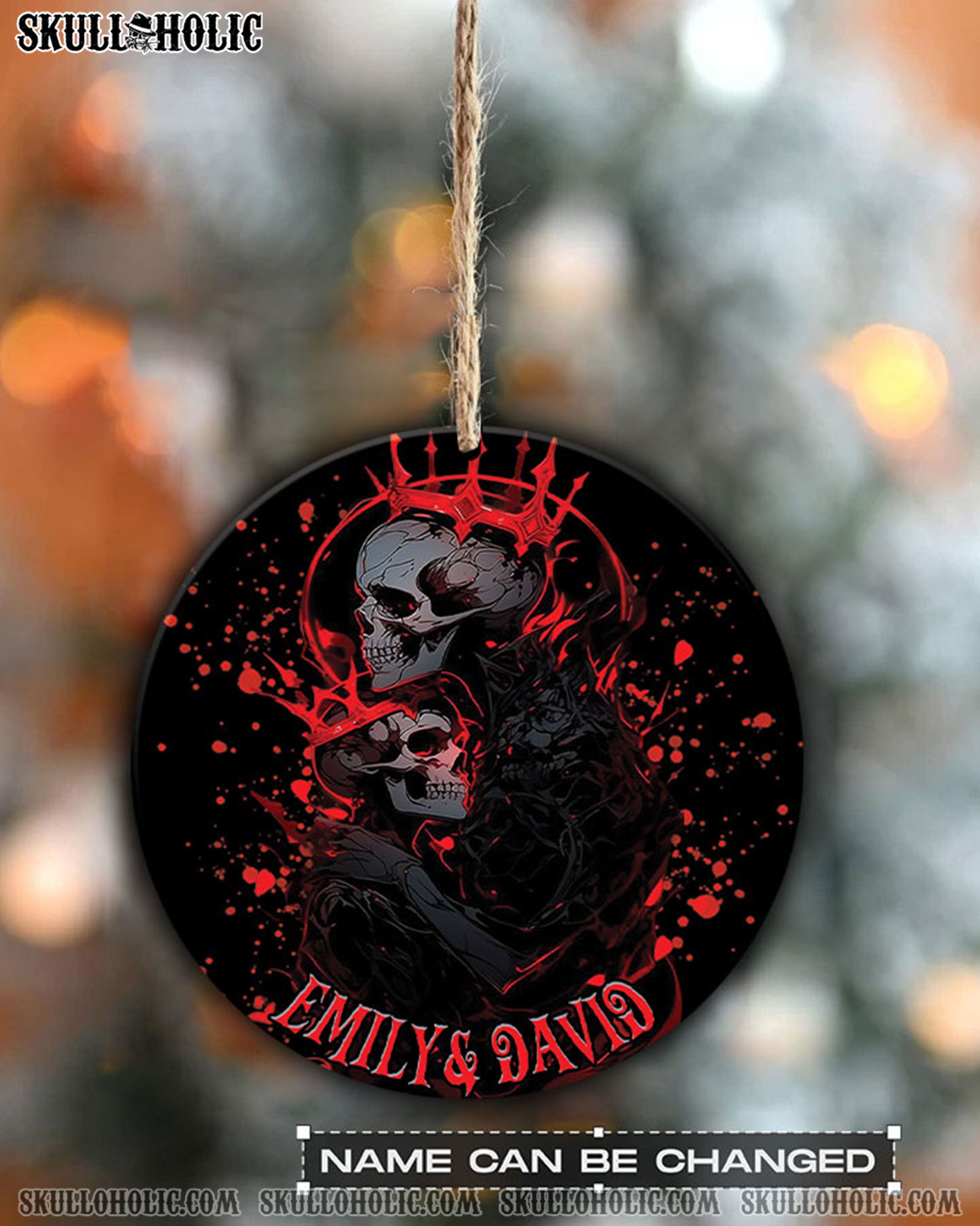 COUPLE SKULL ORNAMENT & KEYCHAIN - YHHN2908254