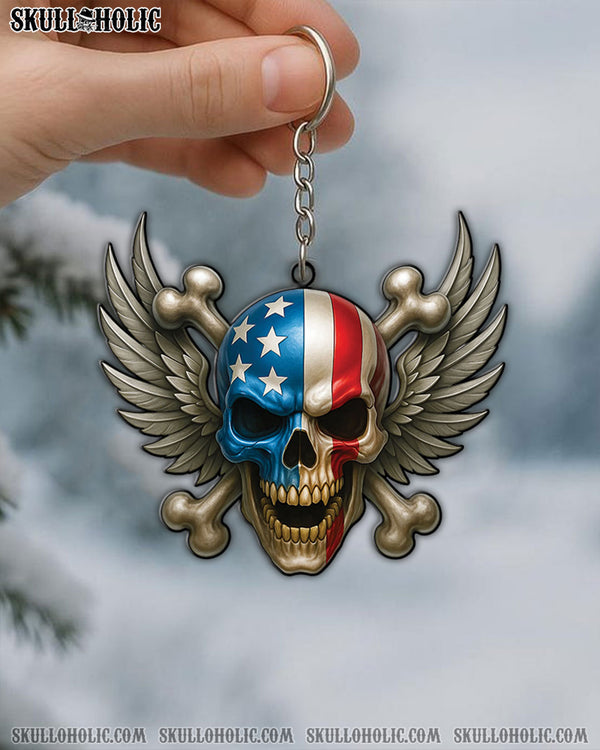 AMERICAN SKULL ORNAMENT & KEYCHAIN - YHLN1109255