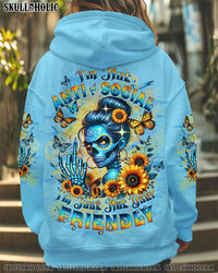 I'M NOT ANTI-SOCIAL SKULL LADY ALL OVER PRINT - YHLT1701252
