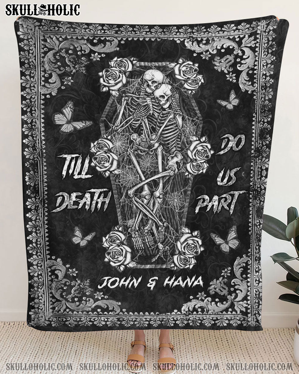 PERSONALIZED TILL DEATH DO US PART FLEECE BLANKET - YHLN2001254