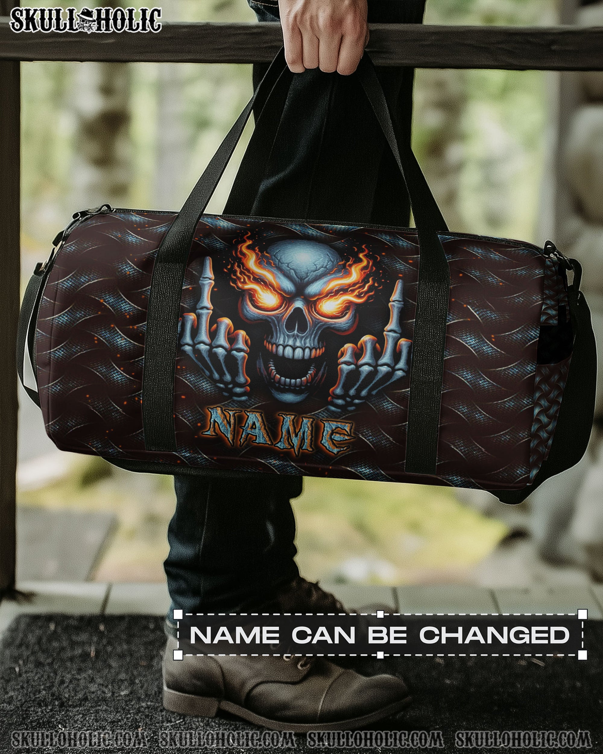 SKULL FIRE TRAVELLING BAG - YHLN2708254