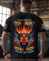 YOUR DEMONS HIDE UNDER YOUR BED SKULL ALL OVER PRINT - TLTW1707251