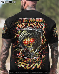 IF I'M TOO QUIET AND SMILING SKULL REAPER ALL OVER PRINT - YHHN2411253