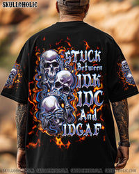 STUCK BETWEEN IDK IDC AND IDGAF SKULL ALL OVER PRINT - TLTW2404251