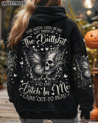 THE GOOD GIRL IN ME SKULL BUTTERFLY BLACK ALL OVER PRINT - TLNO3110242