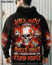 WALK AWAY I HAVE ANGER ISSUES FIRE SKULL ALL OVER PRINT - YHHN1711251
