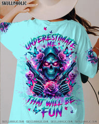 UNDERESTIMATE ME ROSE SKULL ALL OVER PRINT - TLTW1503241