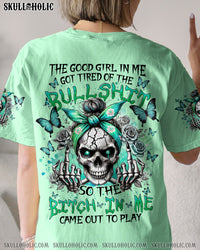 THE GOOD GIRL IN ME MESSY BUN ALL OVER PRINT - TYHI0107241