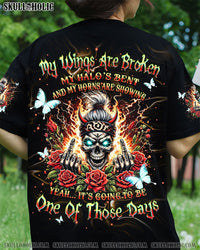 IT'S GOING TO BE ONE OF THOSE DAYS SKULL MESSY BUN ALL OVER PRINT - TLPQ1707241